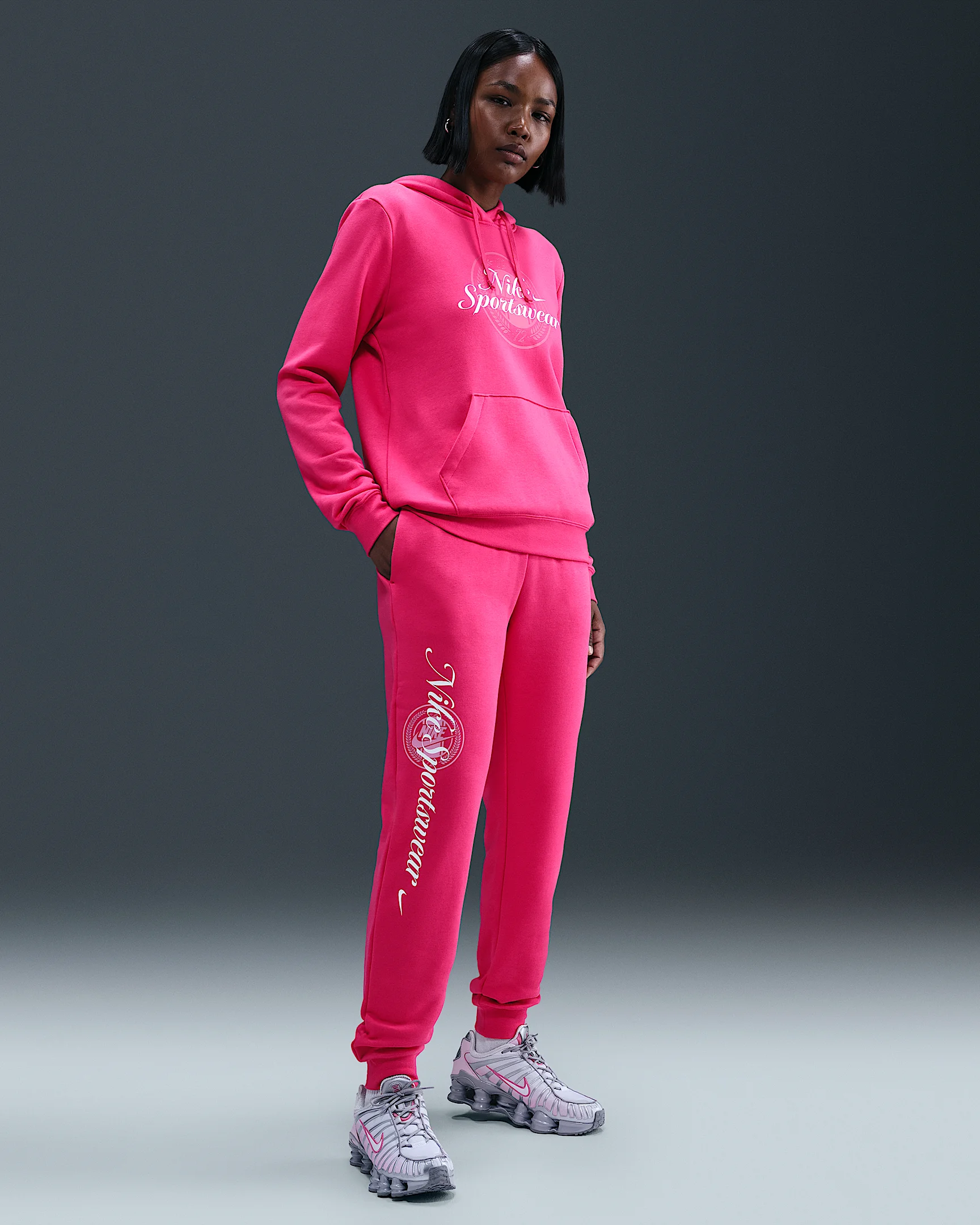 Nike Sportswear Club Fleece Women's Mid-Rise Graphic Pants - 1