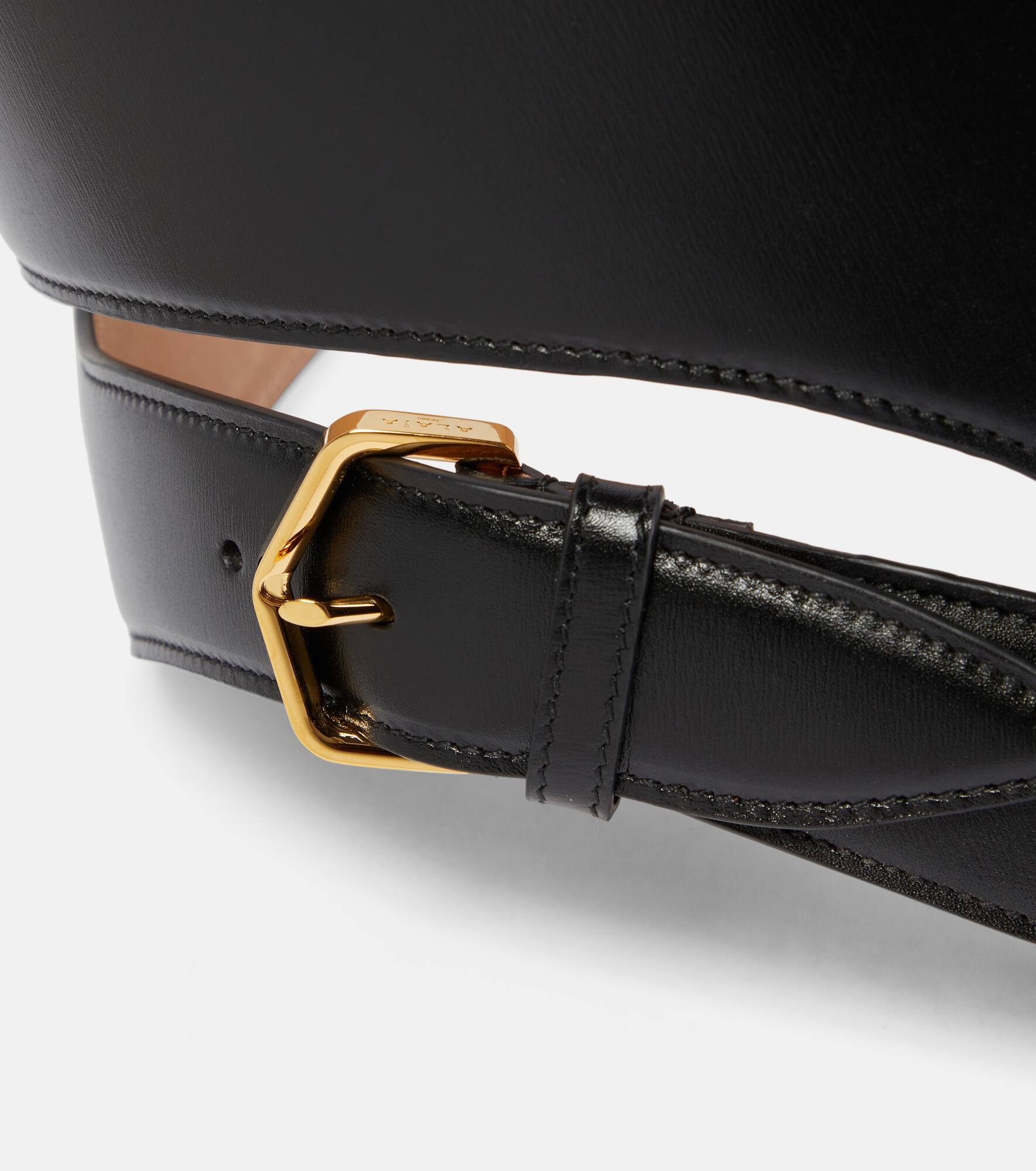 Cut-out leather belt - 3