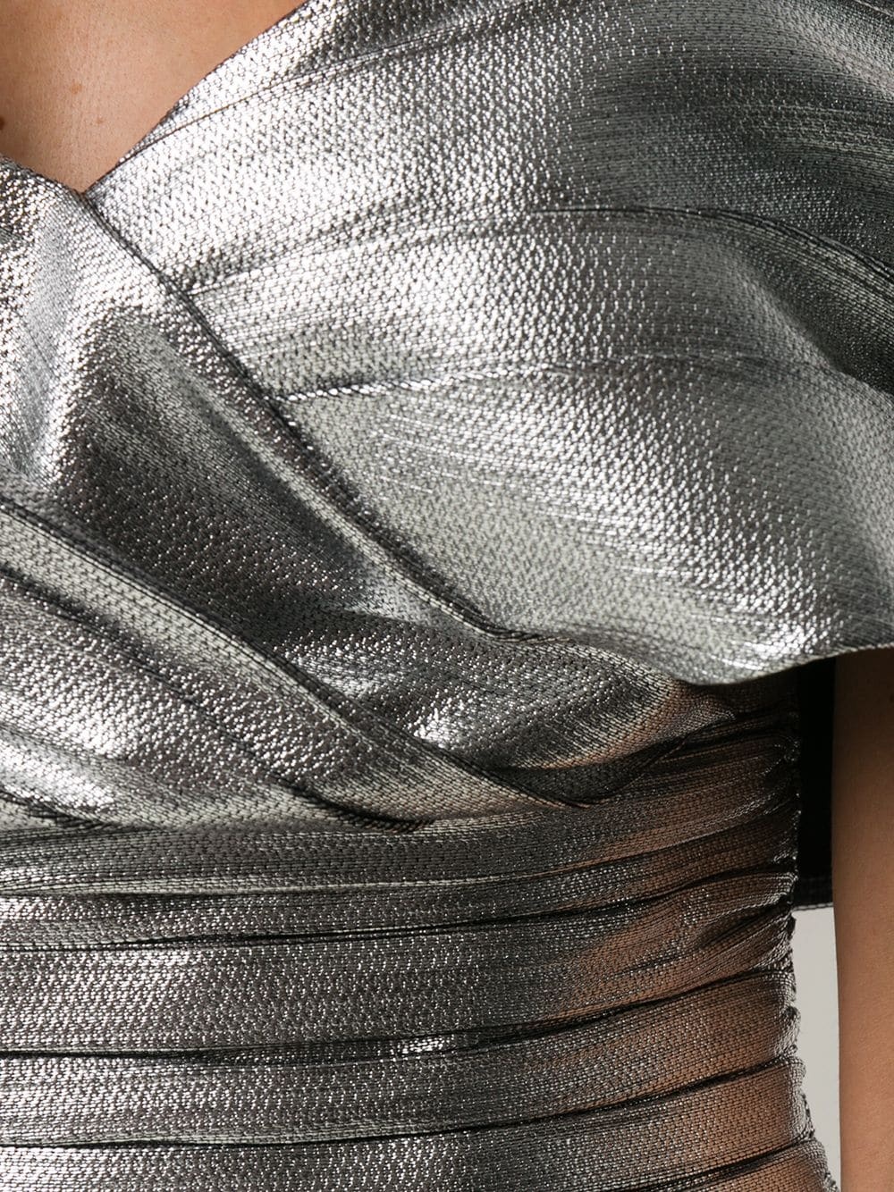off-the-shoulder draped mini dress - 5