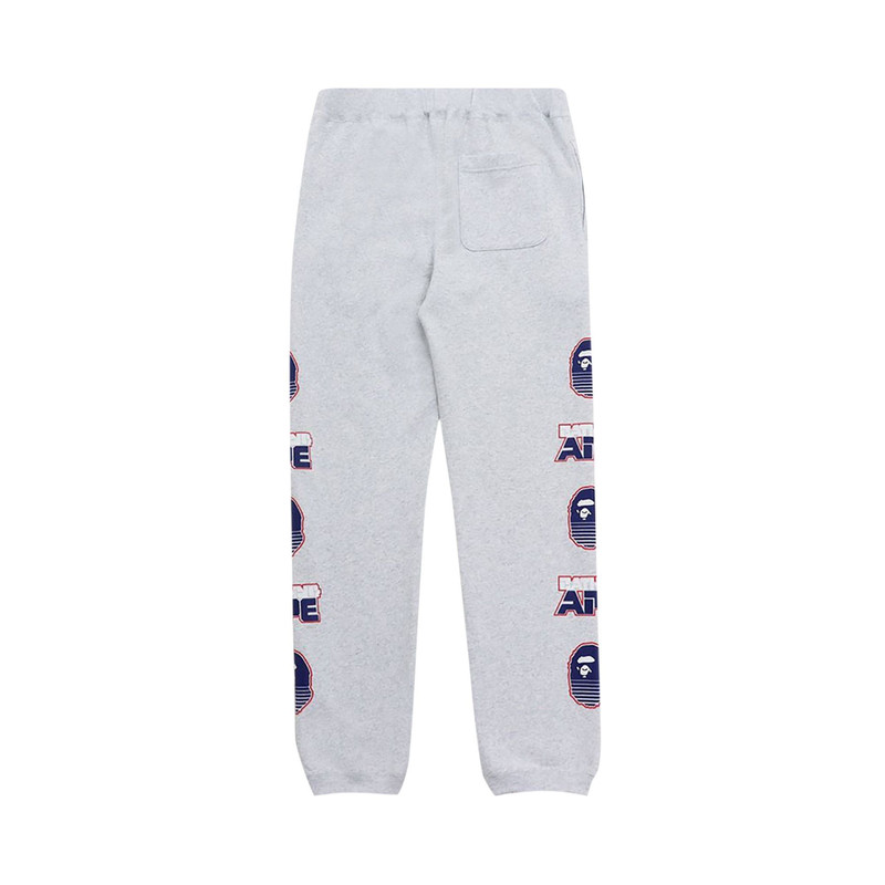 A BATHING APE® BAPE Graphic #1 Sweatpants 'Grey' outlook