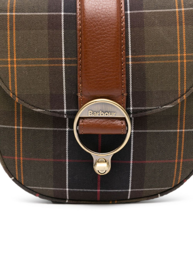 tartan-pattern buckled satchel bag 3