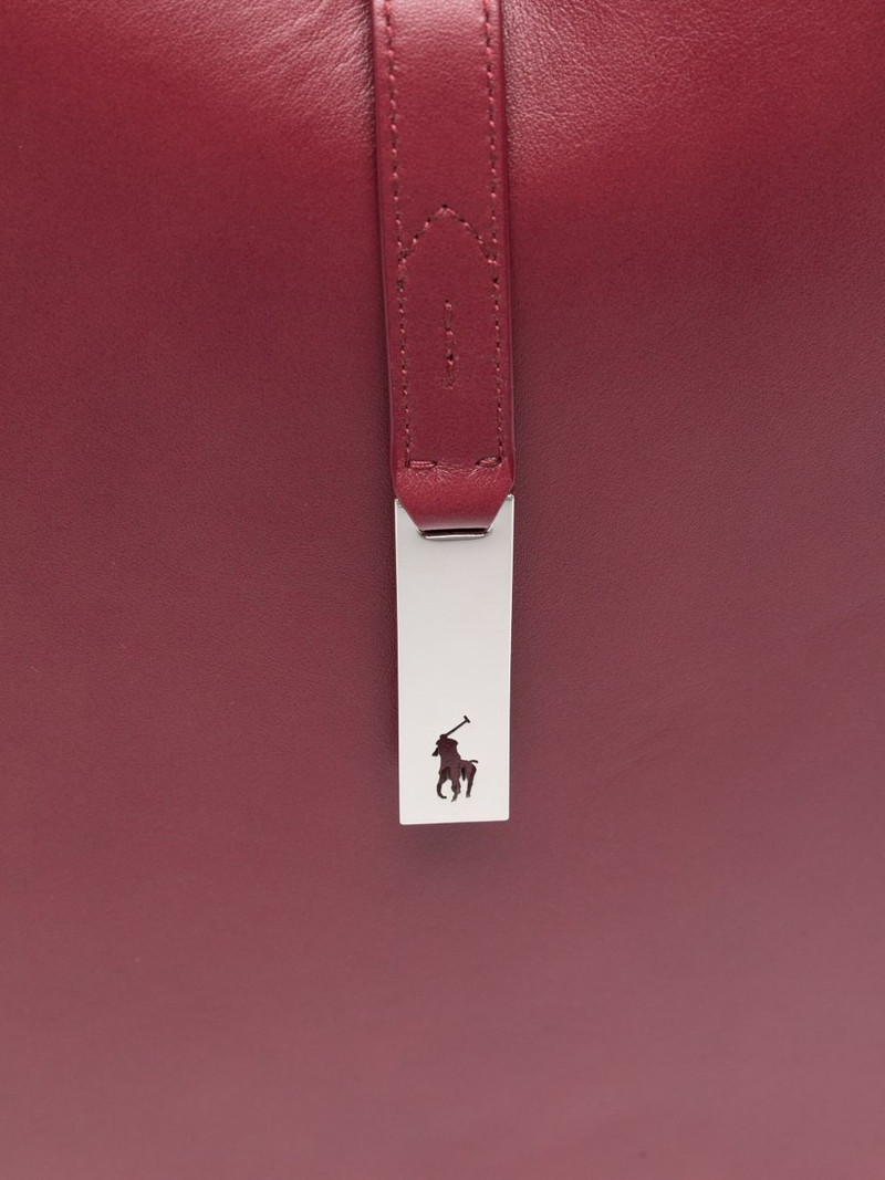 logo-clasp leather shoulder bag 4