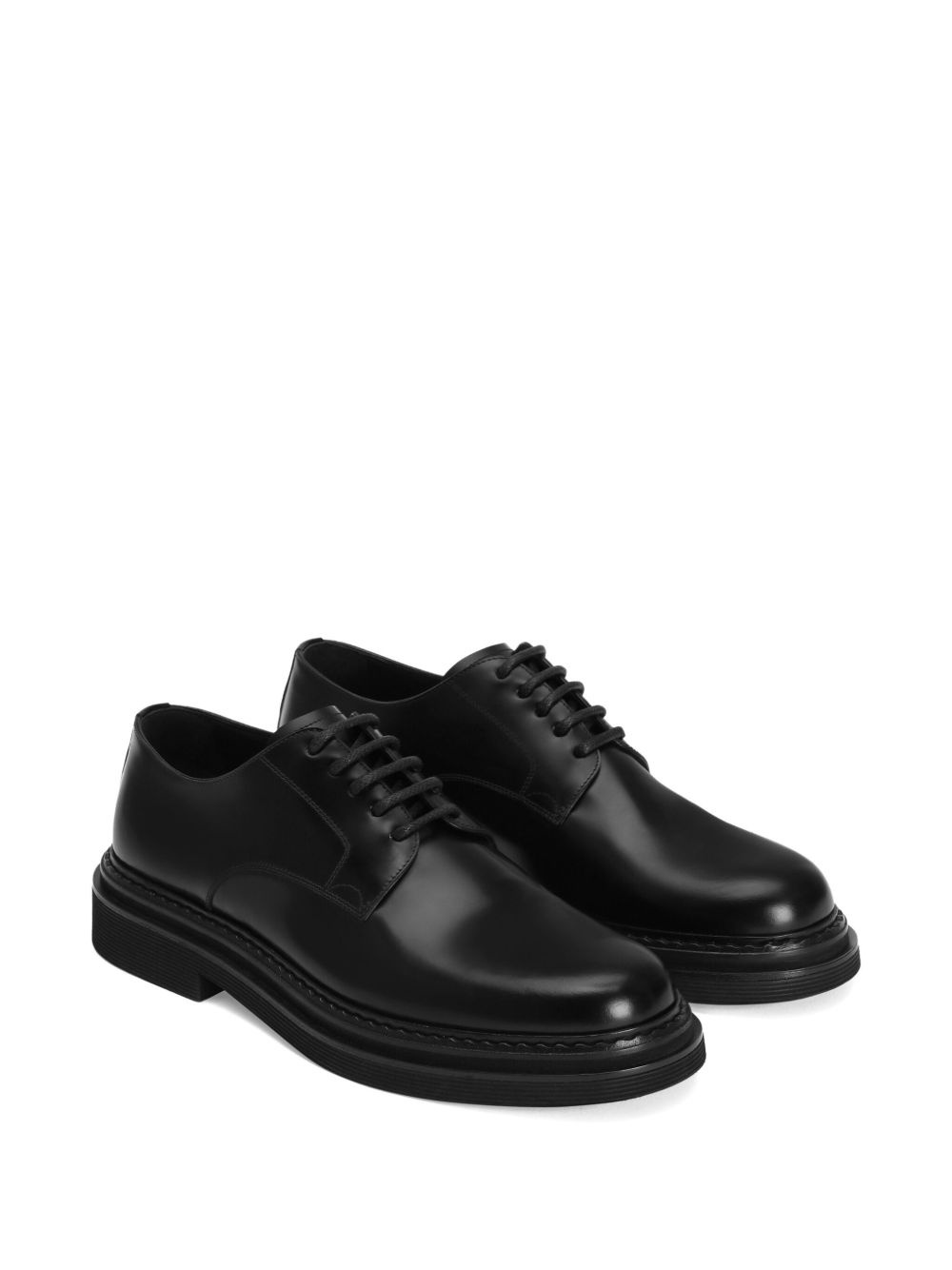 brushed lace-up derby shoes - 2