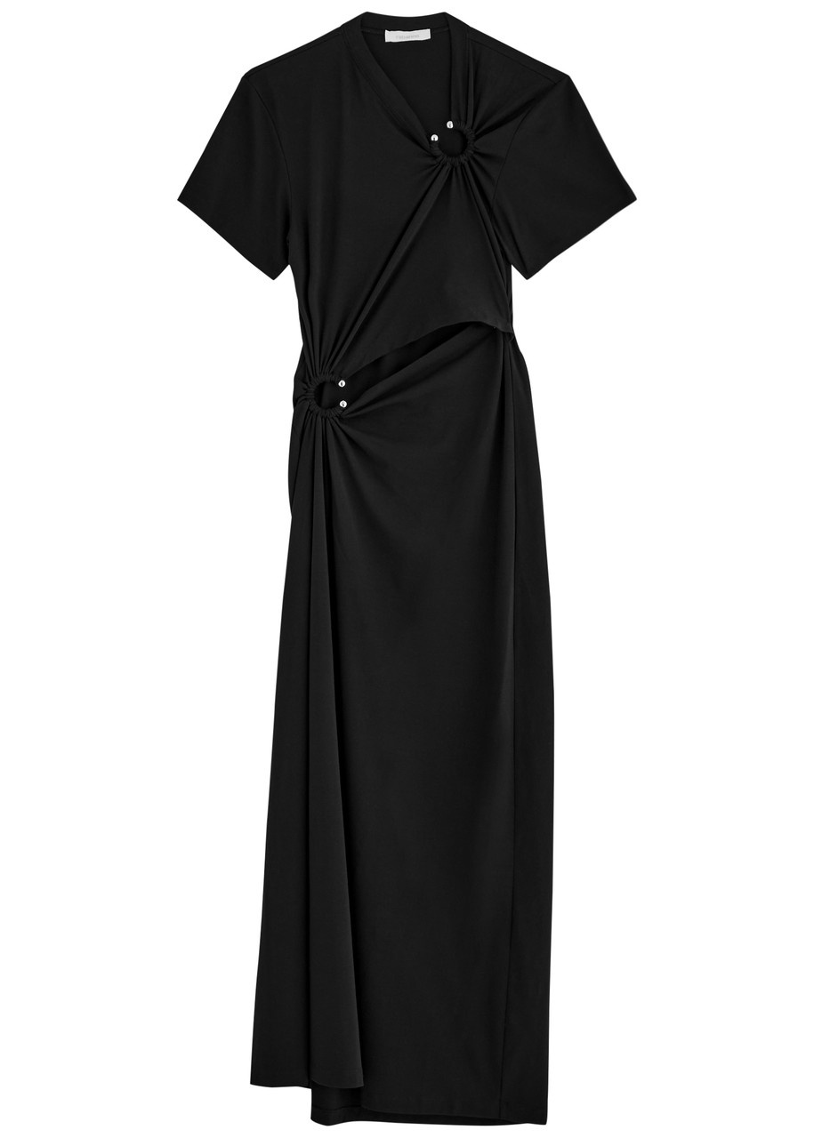 Rabanne Ring-embellished Stretch-cotton Midi Dress - 1
