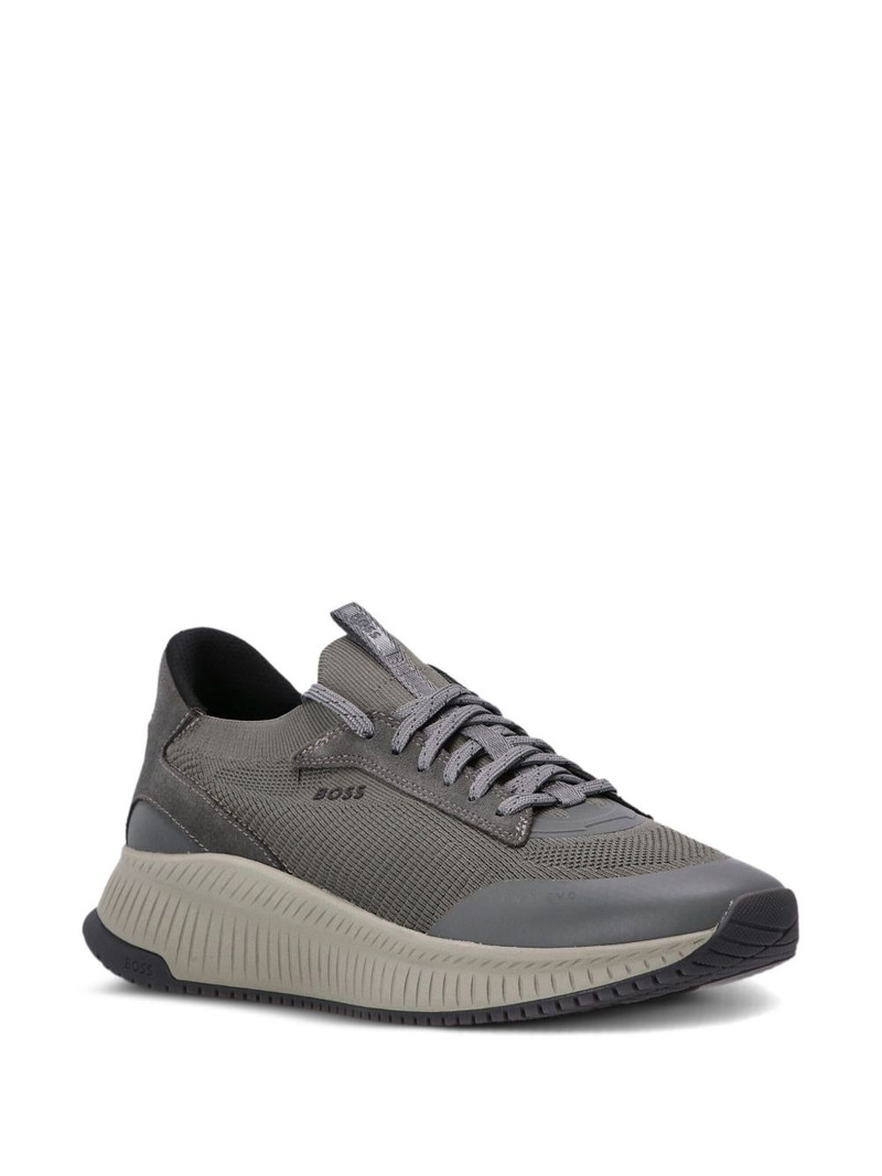 BOSS lace-up suede trainers outlook