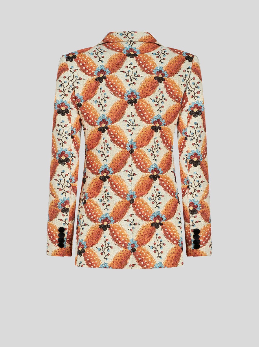 JACQUARD JACKET WITH GEOMETRIC PATTERN - 2