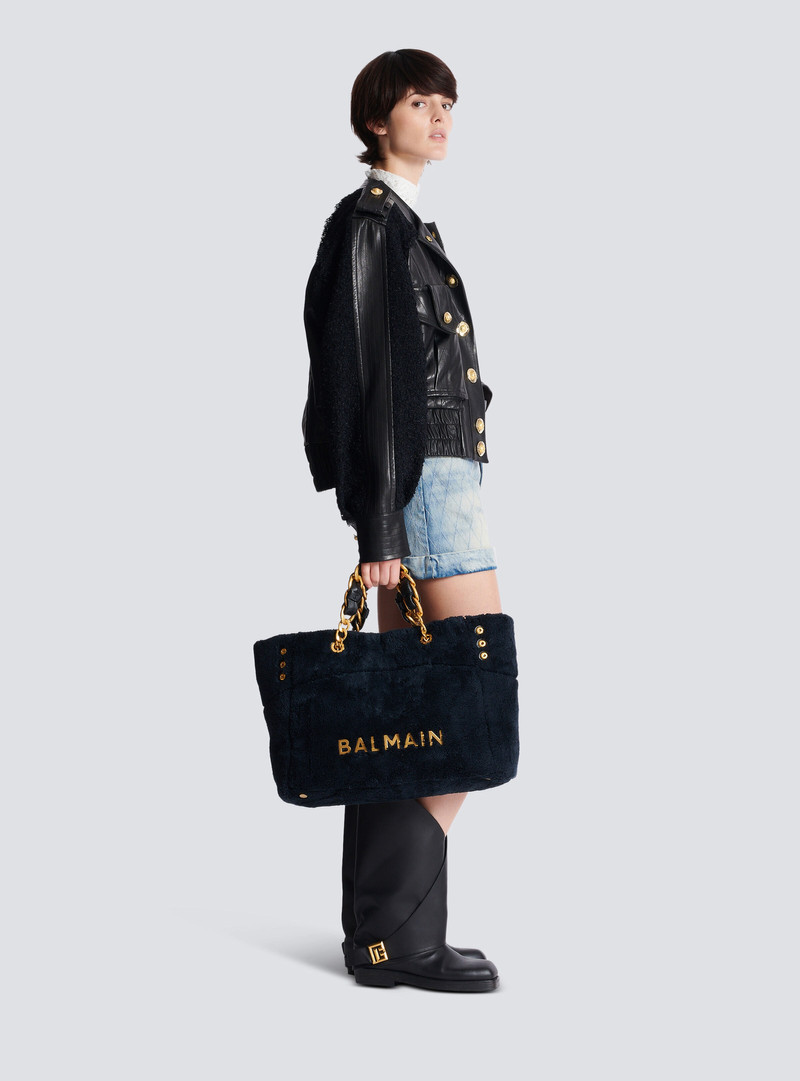 Balmain 1945 Soft terry tote bag outlook