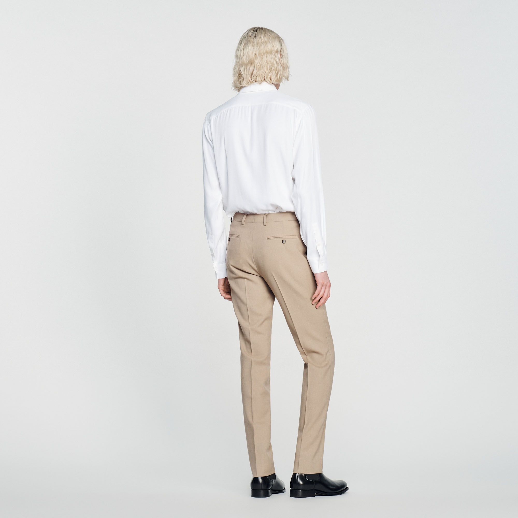 WOOL SUIT TROUSERS - 6