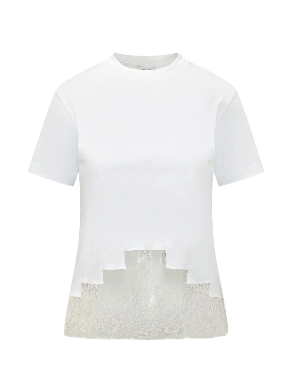lace-detail T-shirt - 1