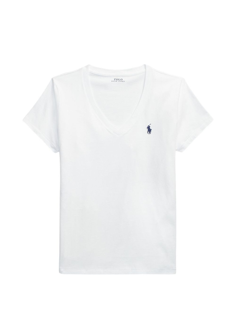 V-neck logo-embroidered T-shirt 1