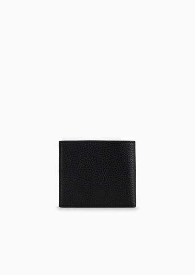 EMPORIO ARMANI Tumbled leather wallet outlook