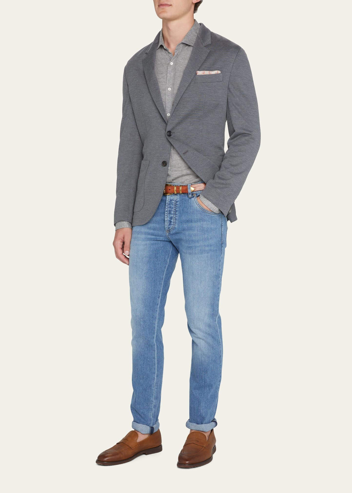 Men's 5-Pocket Denim Jeans - 2