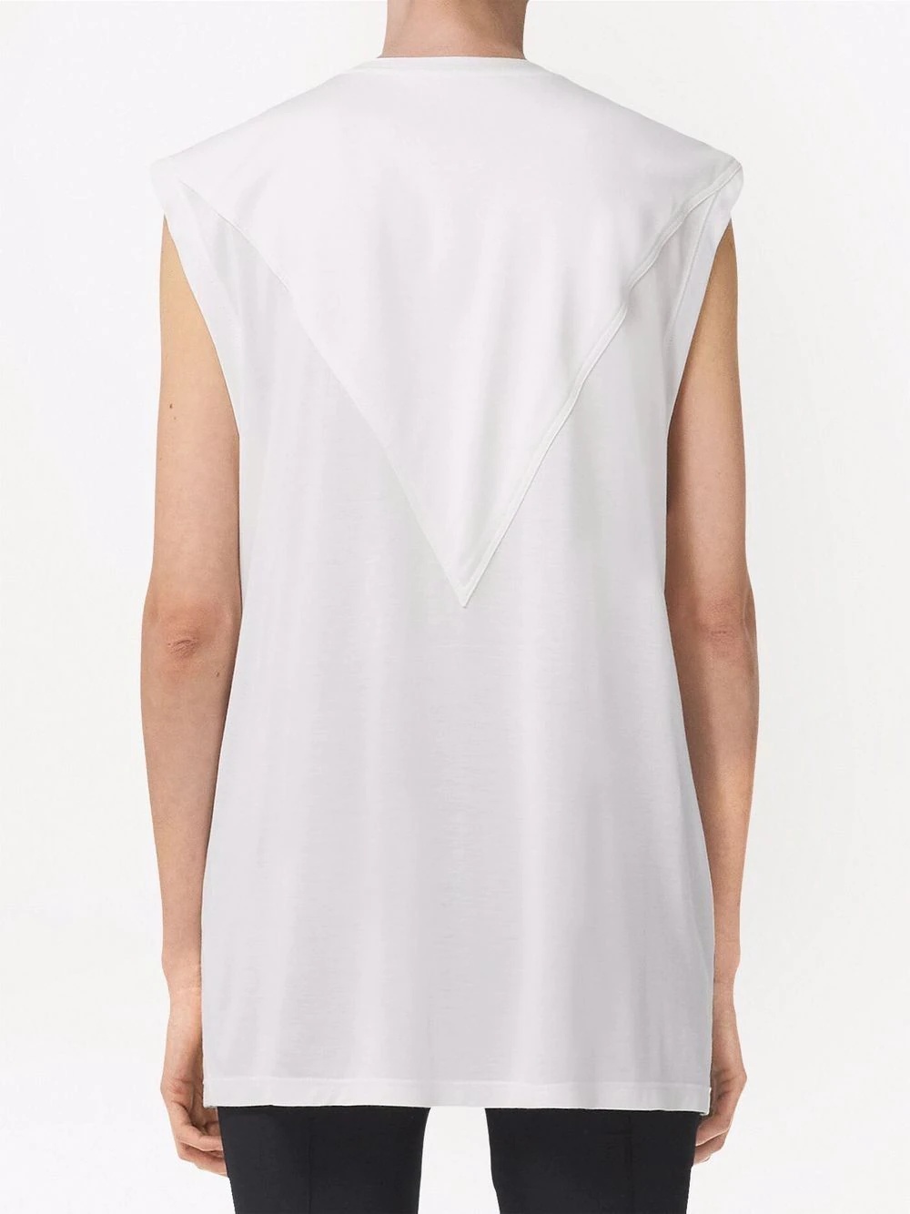 panel detail sleeveless top - 4
