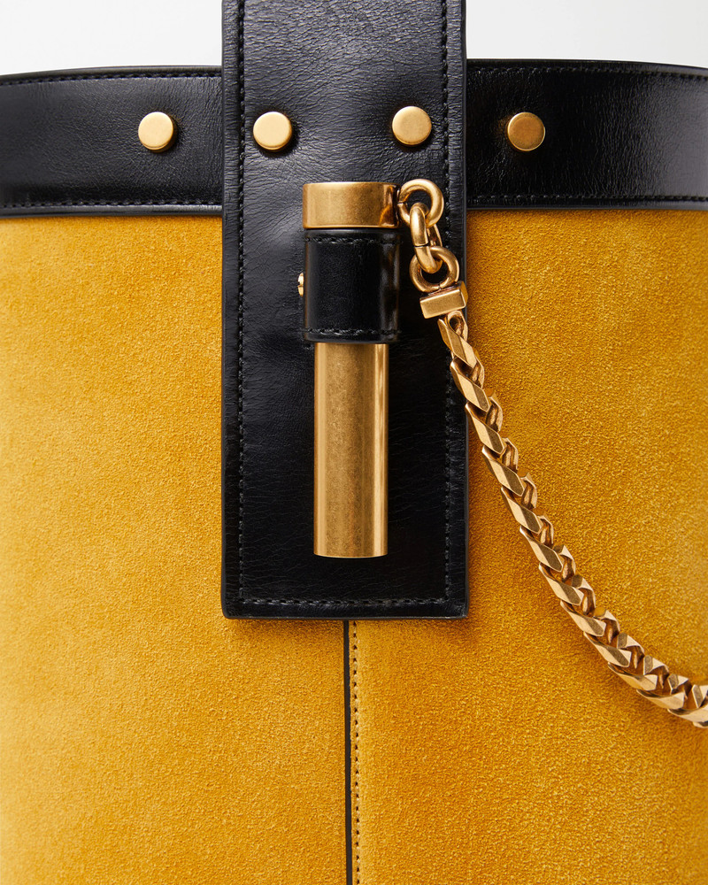 Pivot Small Suede Bucket Bag 8