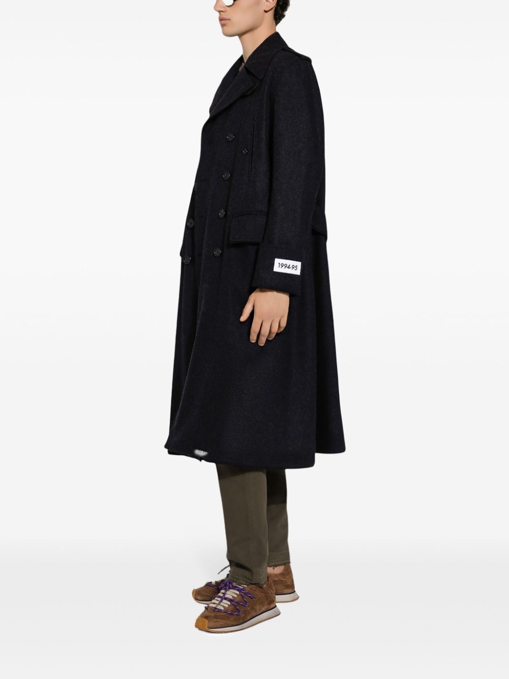 double breasted buttoned coat - 3