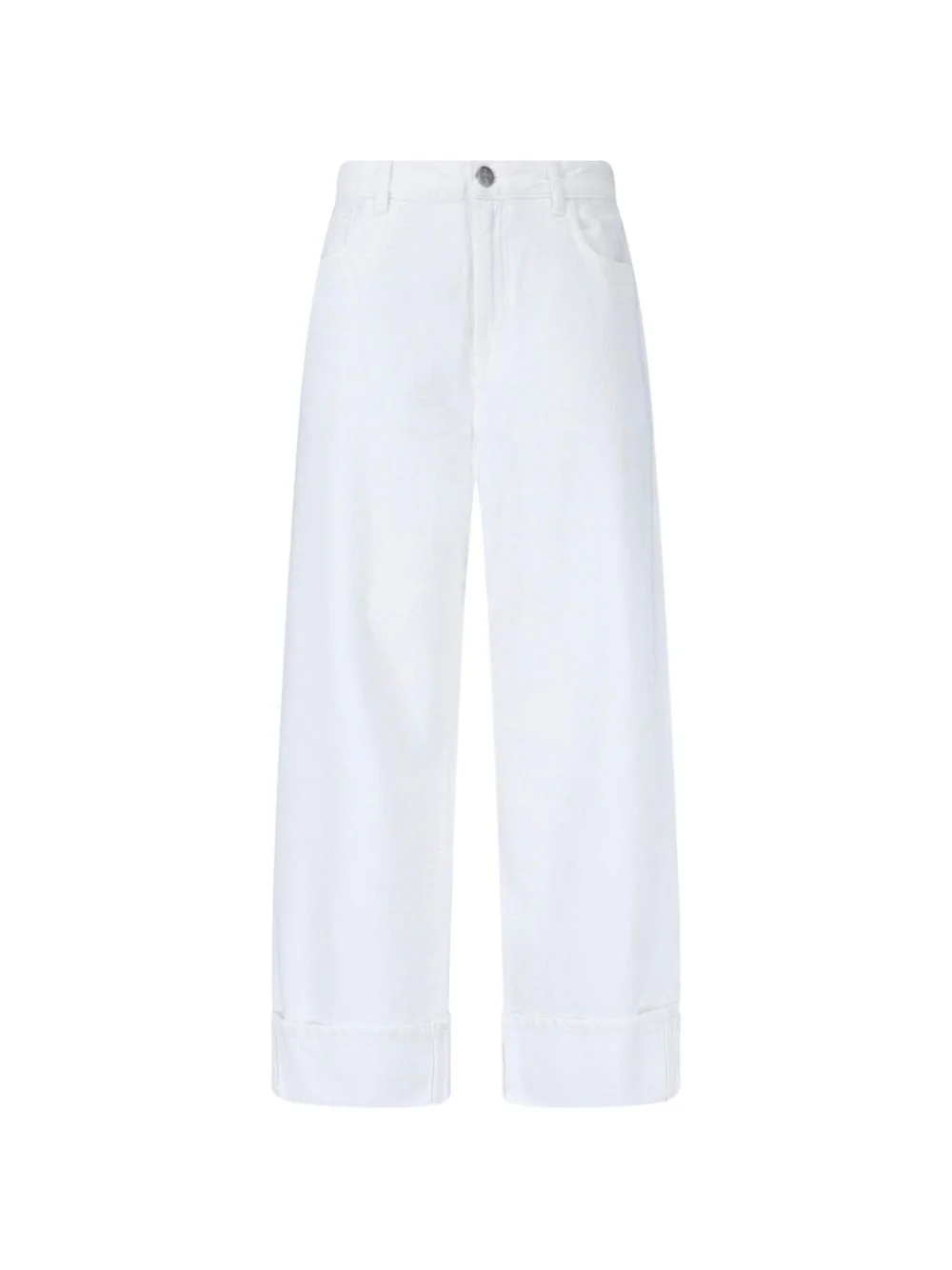 cuffed straight jeans - 1