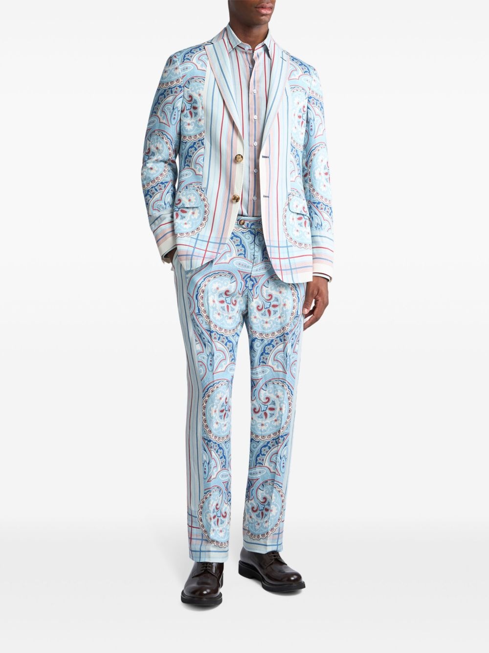 abstract print trousers - 2