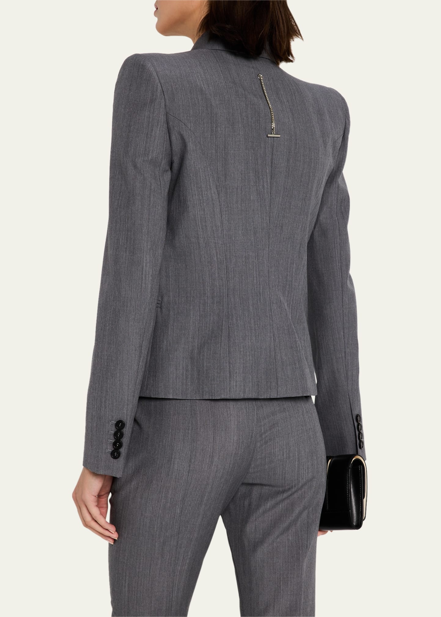 Single-Breasted Wool-Mohair Blazer Jacket - 3