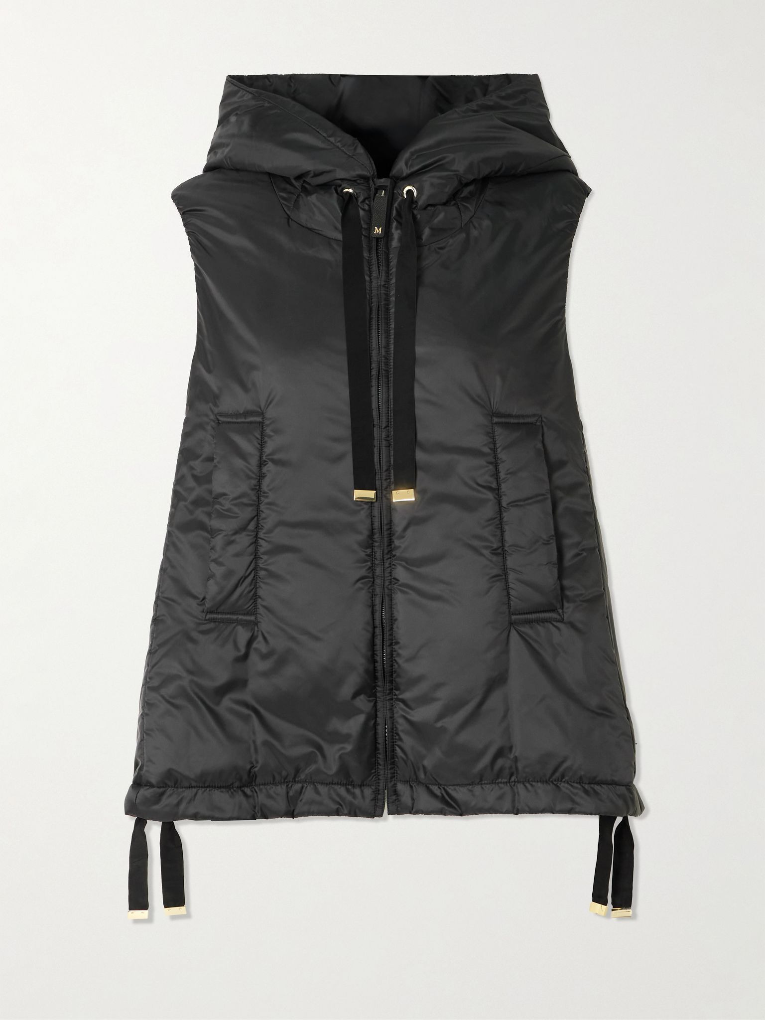 The Cube hooded padded shell vest Black - 1