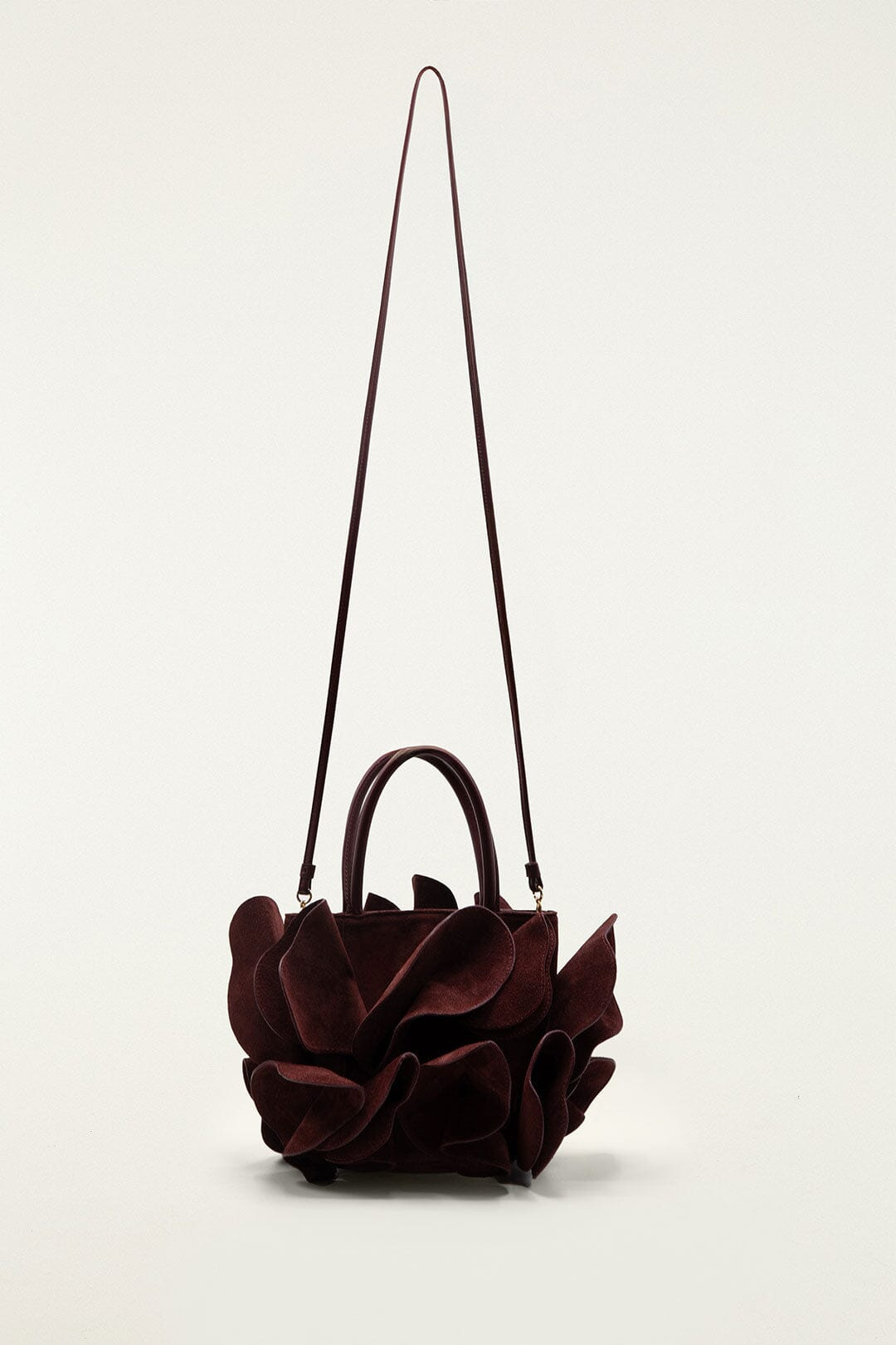 Brown Leather Flower Bag - 3