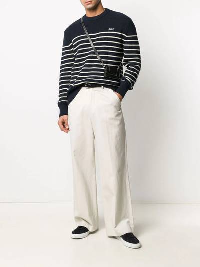 AMI Paris rib-knit striped jumper outlook