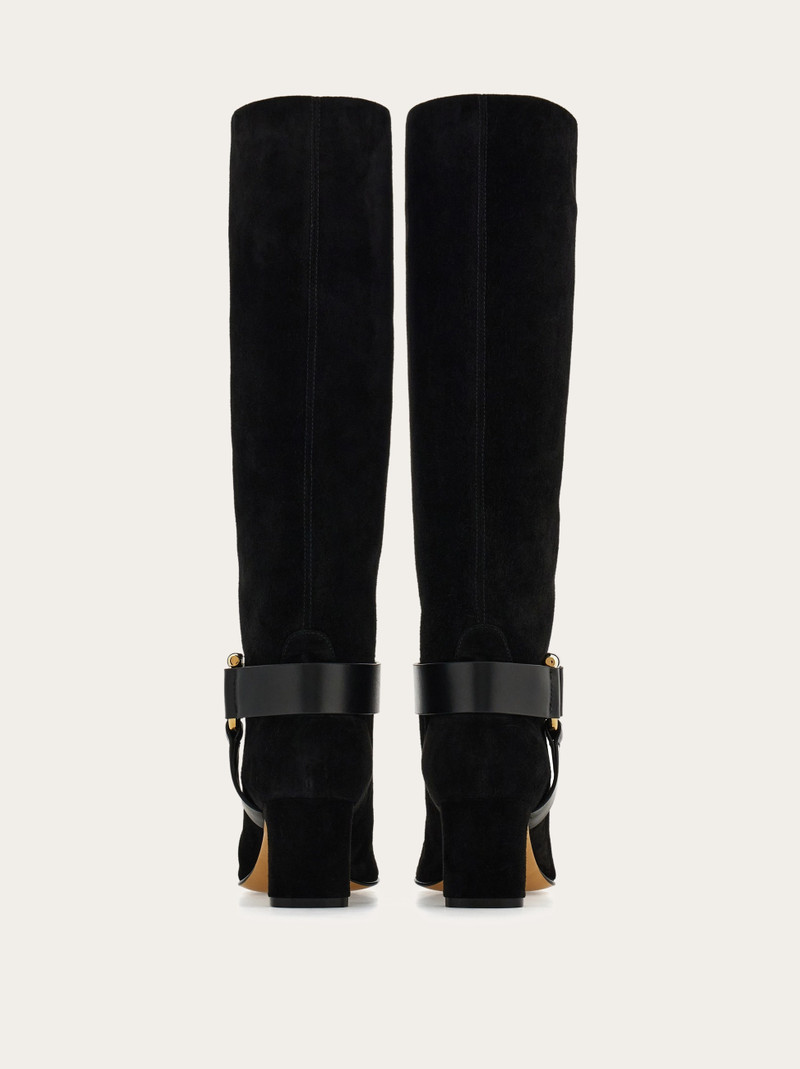 Gancini ornament knee high boot 4