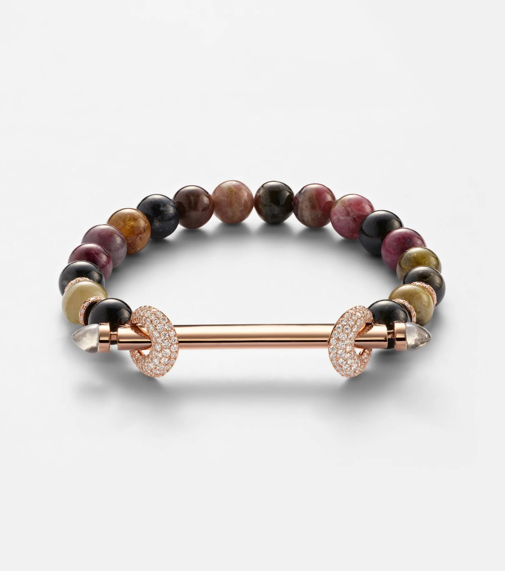 Chakra 18kt rose gold bracelet with gemstones - 1