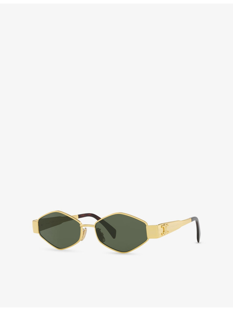 CELINE Metaltriomphe Irregular-Frame Metal Sunglasses outlook