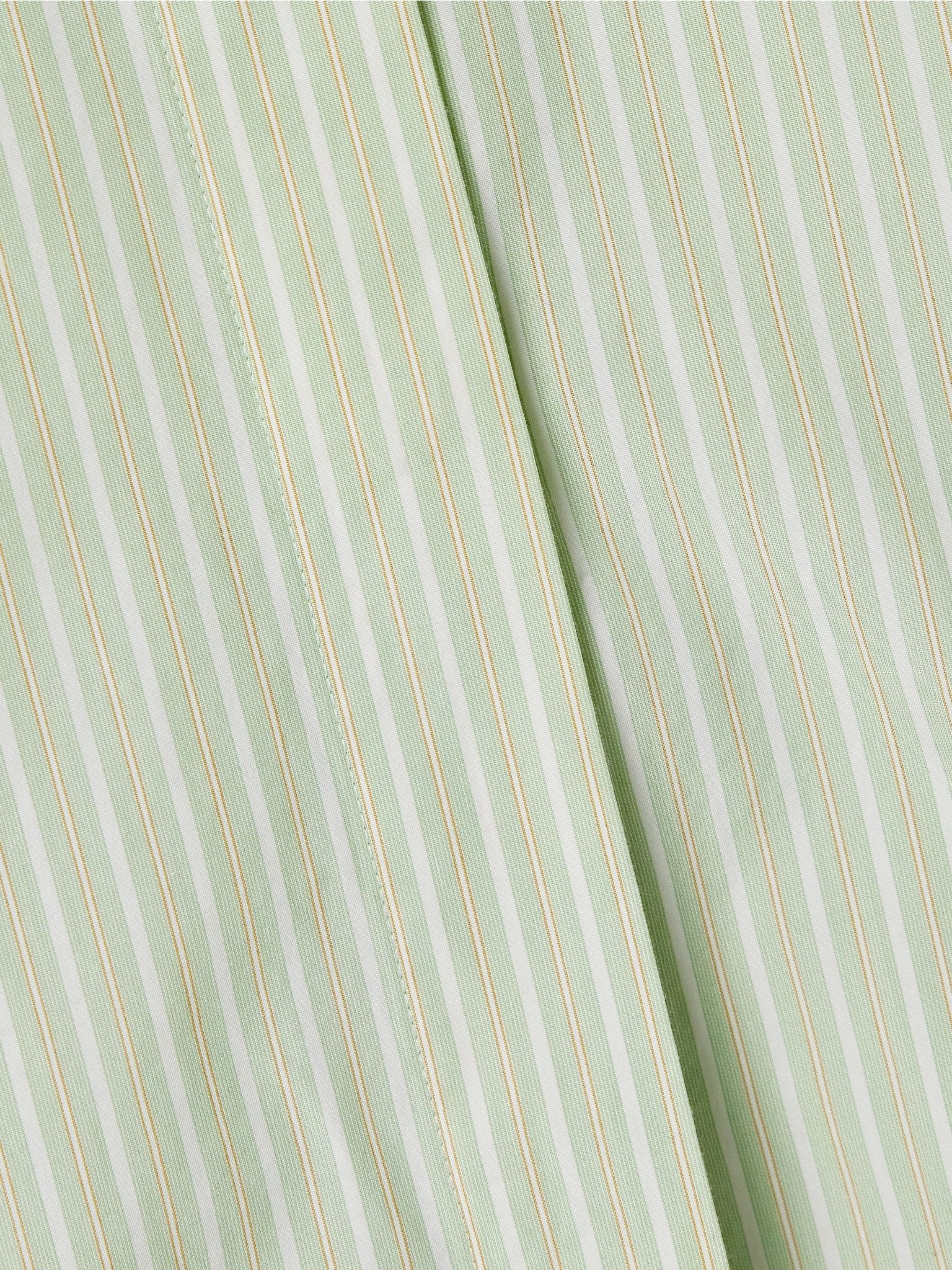 Vanda striped cotton-poplin shirt Green - 4