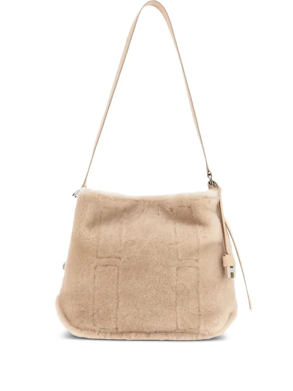 magnetic-closure leather tote bag - 1