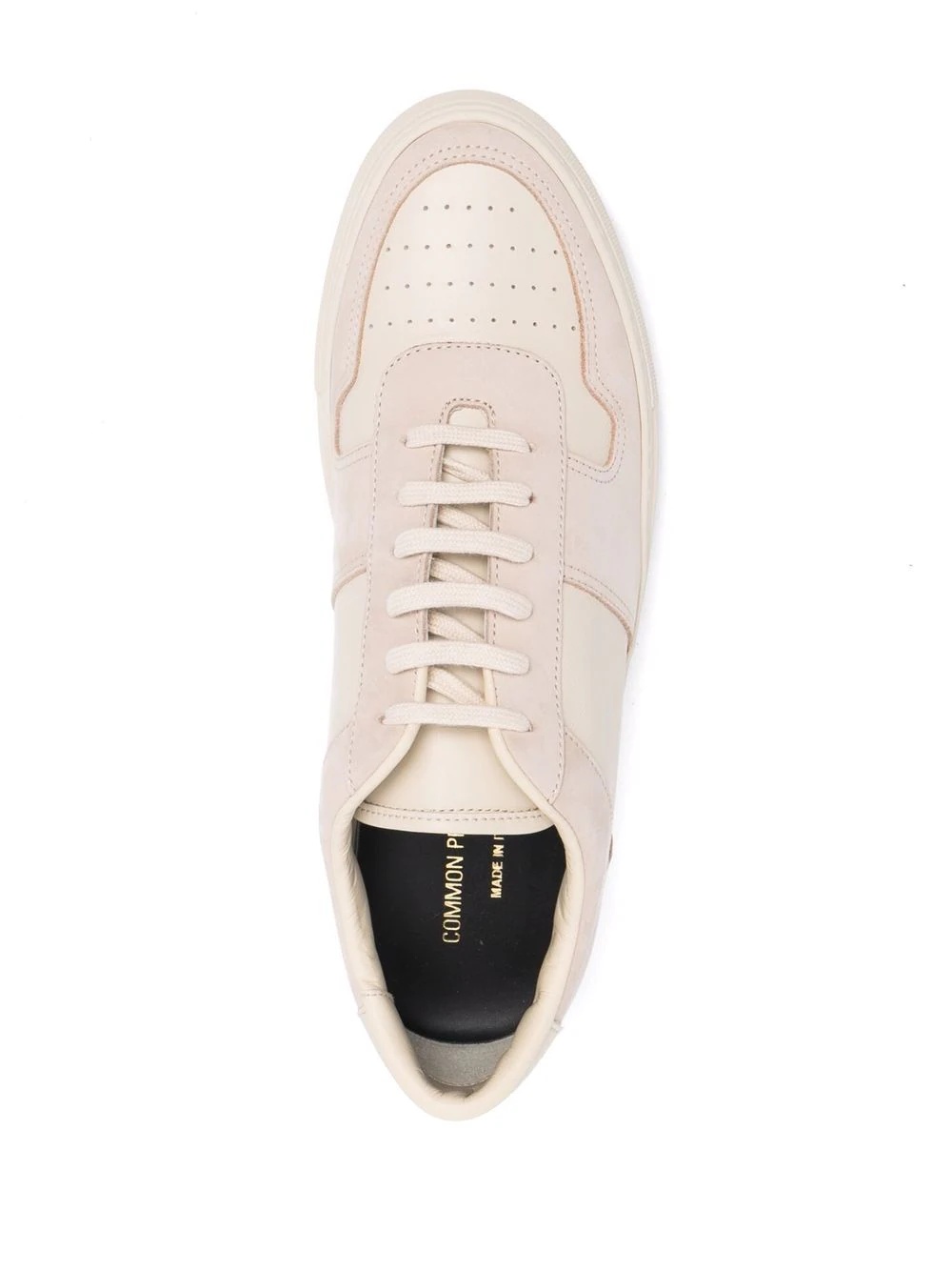 panelled lace-up sneakers - 4