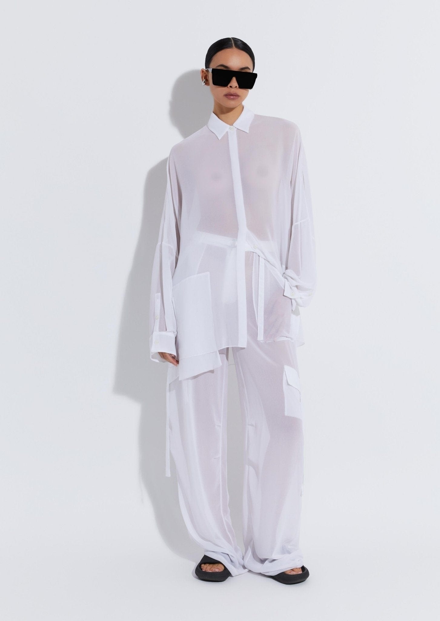 Georgette Oversized Shirt - 2