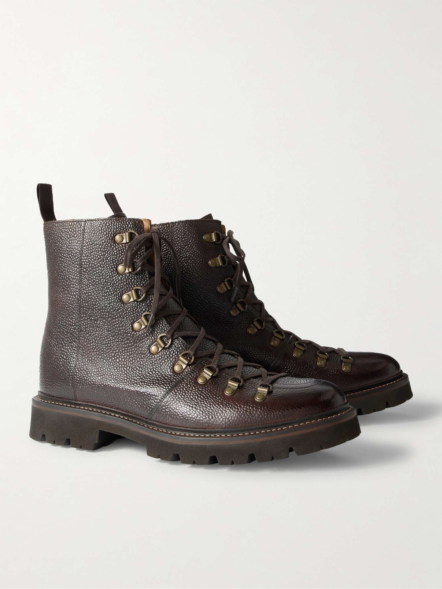 Brady Pebble-Grain Leather Boots - 4