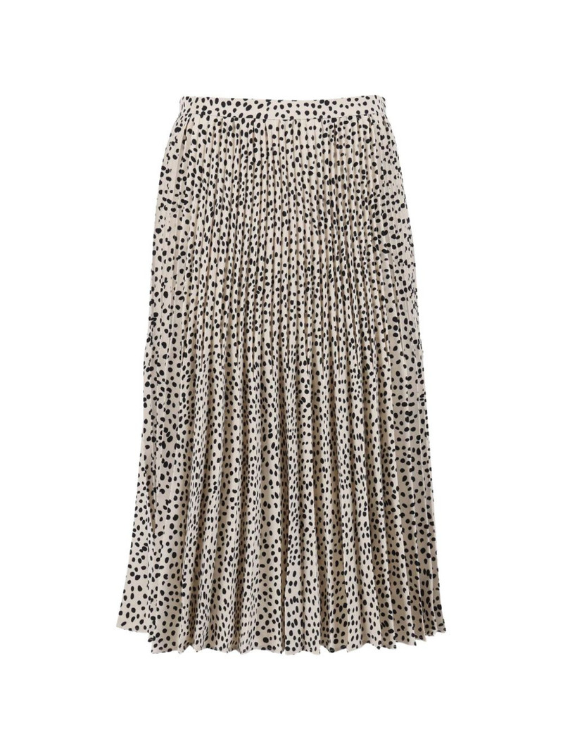 Gonna Legno pleated polka dot skirt 1