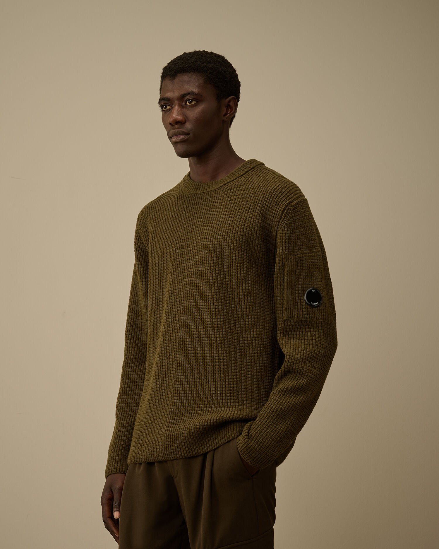 Lambswool GRS Crewneck Lens Sweater - 3