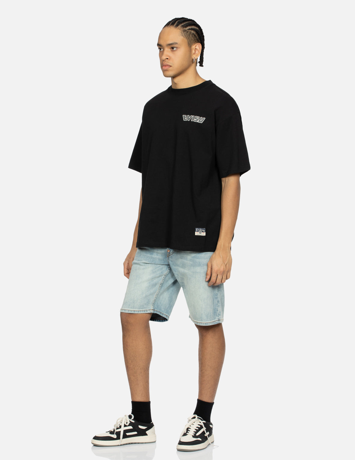 GODHEAD PRINT AND SEAGULL EMBROIDERY LOOSE FIT T-SHIRT - 3