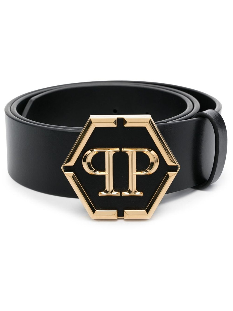 Hexagon leather belt 1