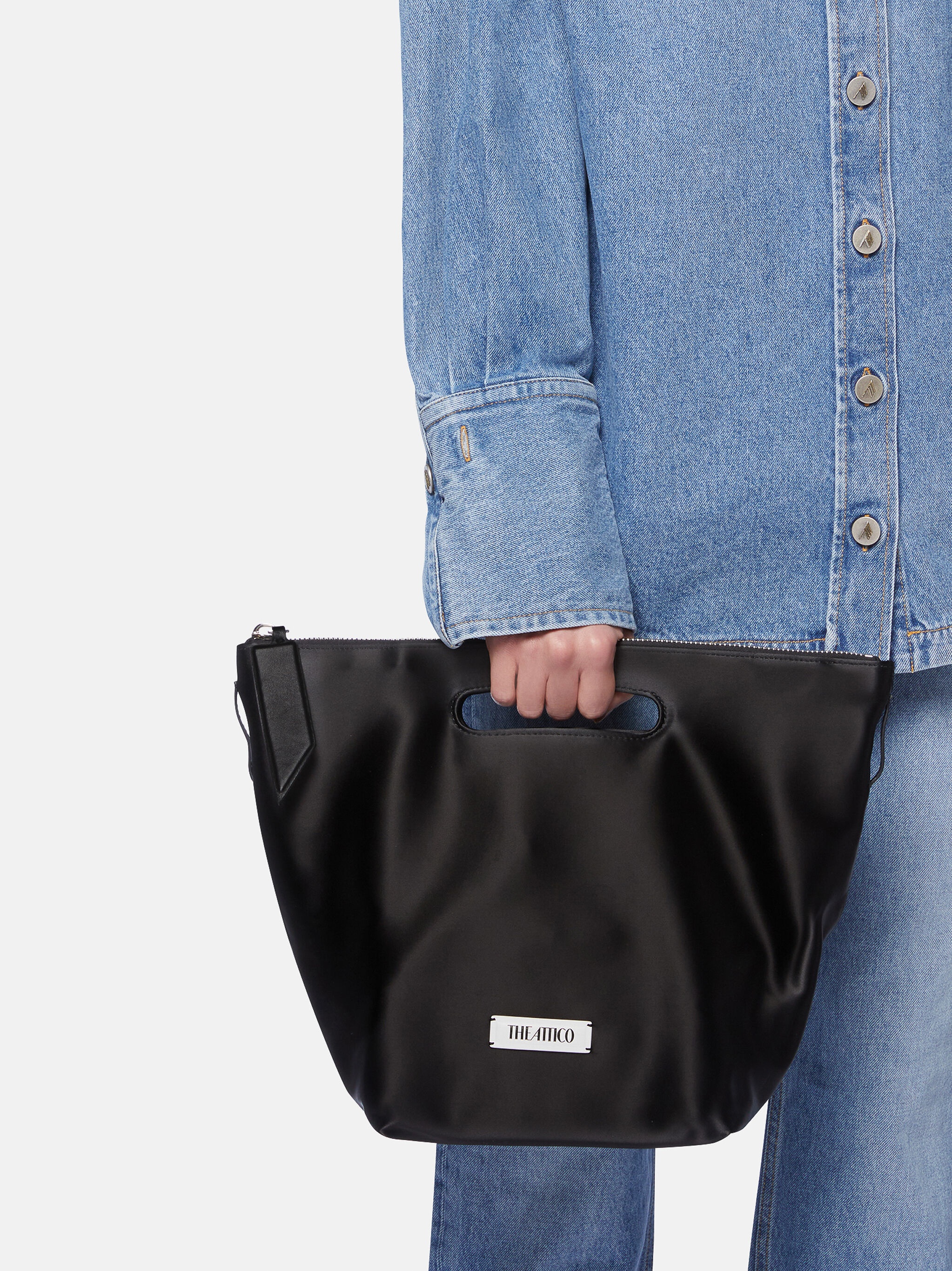 ''VIA DEI GIARDINI 30'' BLACK TOTE BAG - 2