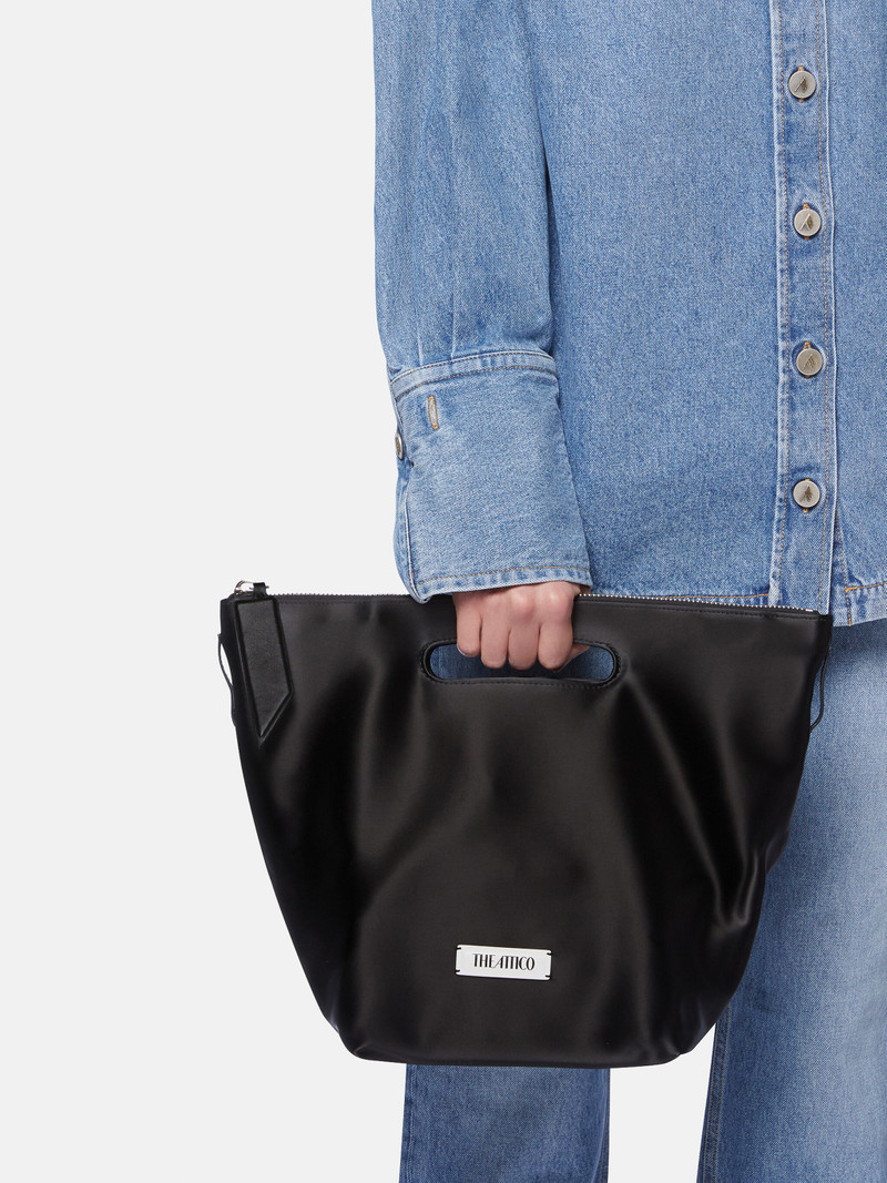 ''VIA DEI GIARDINI 30'' BLACK TOTE BAG 2