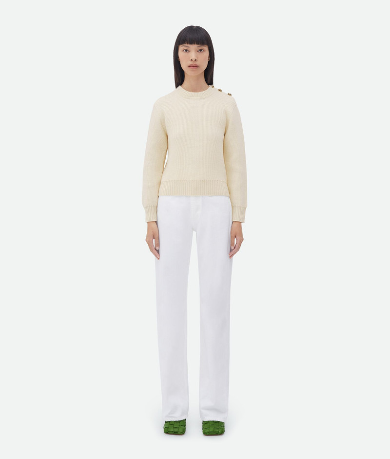 wool jumper with metal knot buttons - 1
