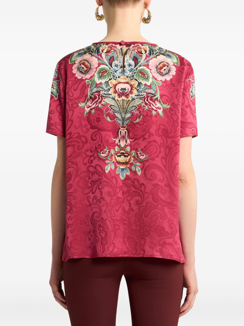 floral-print T-shirt - 3