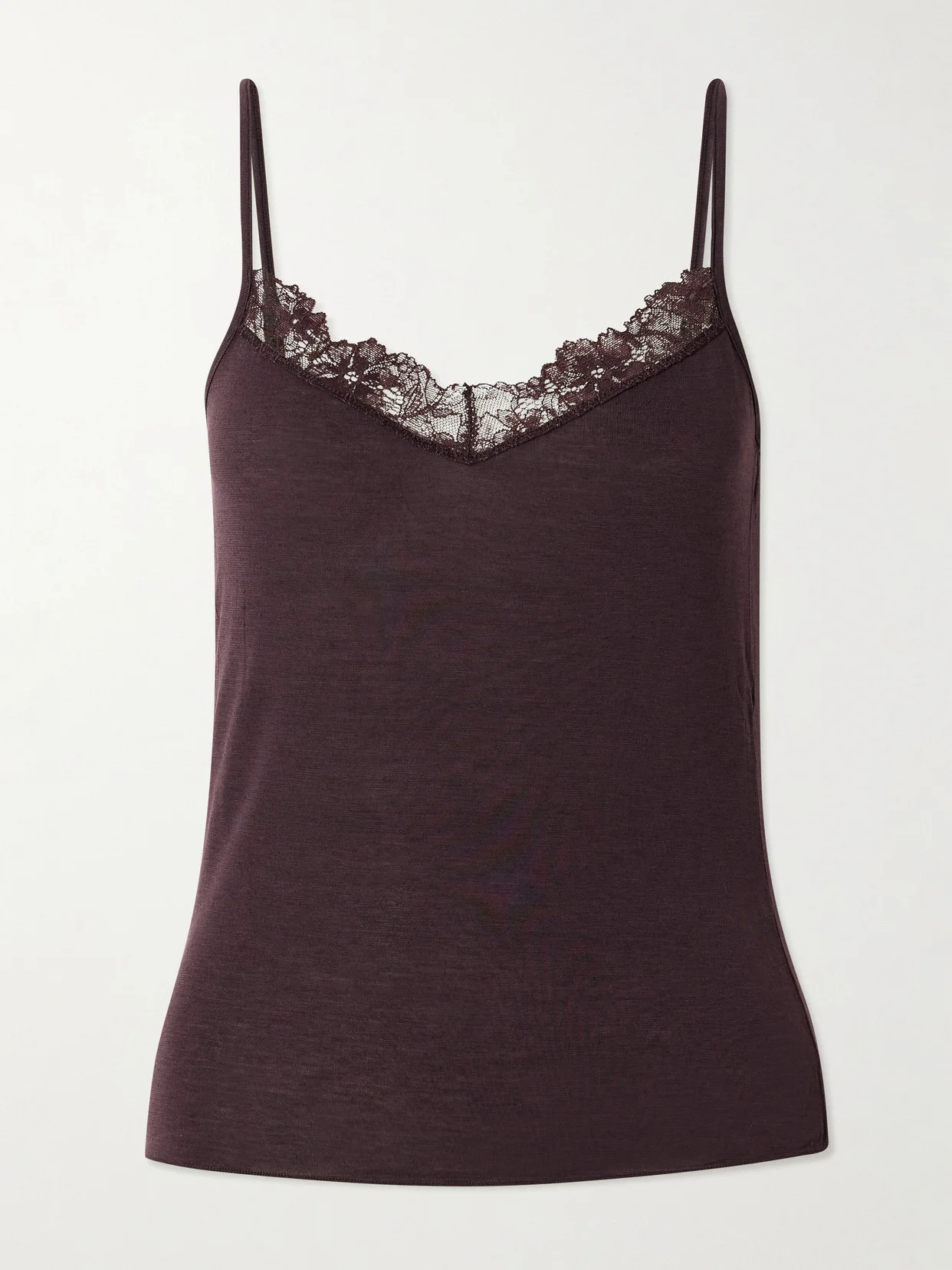 Sheer Modal-blend Lace Cami - 1