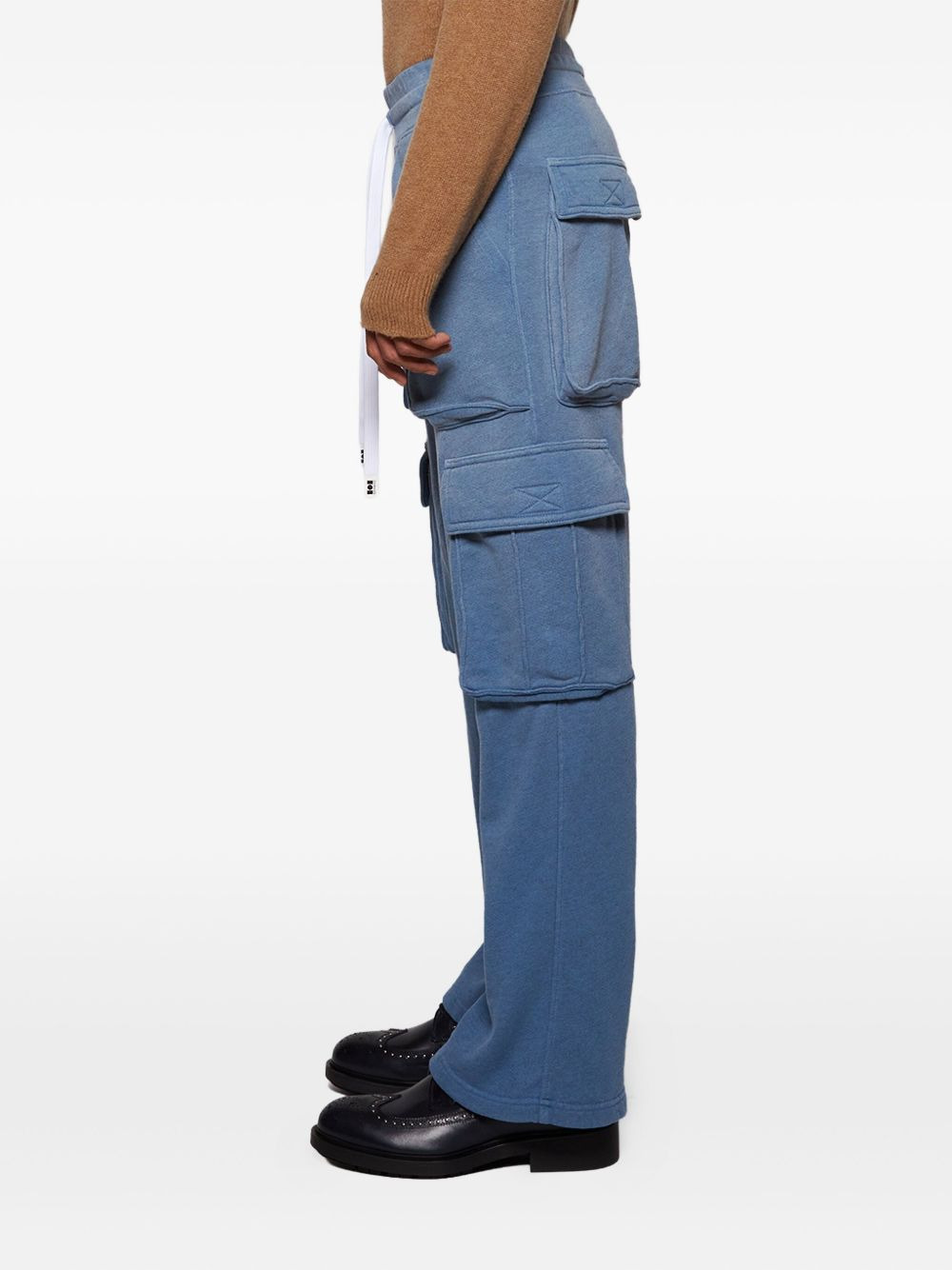 cargo-pocket drawstring trousers - 3