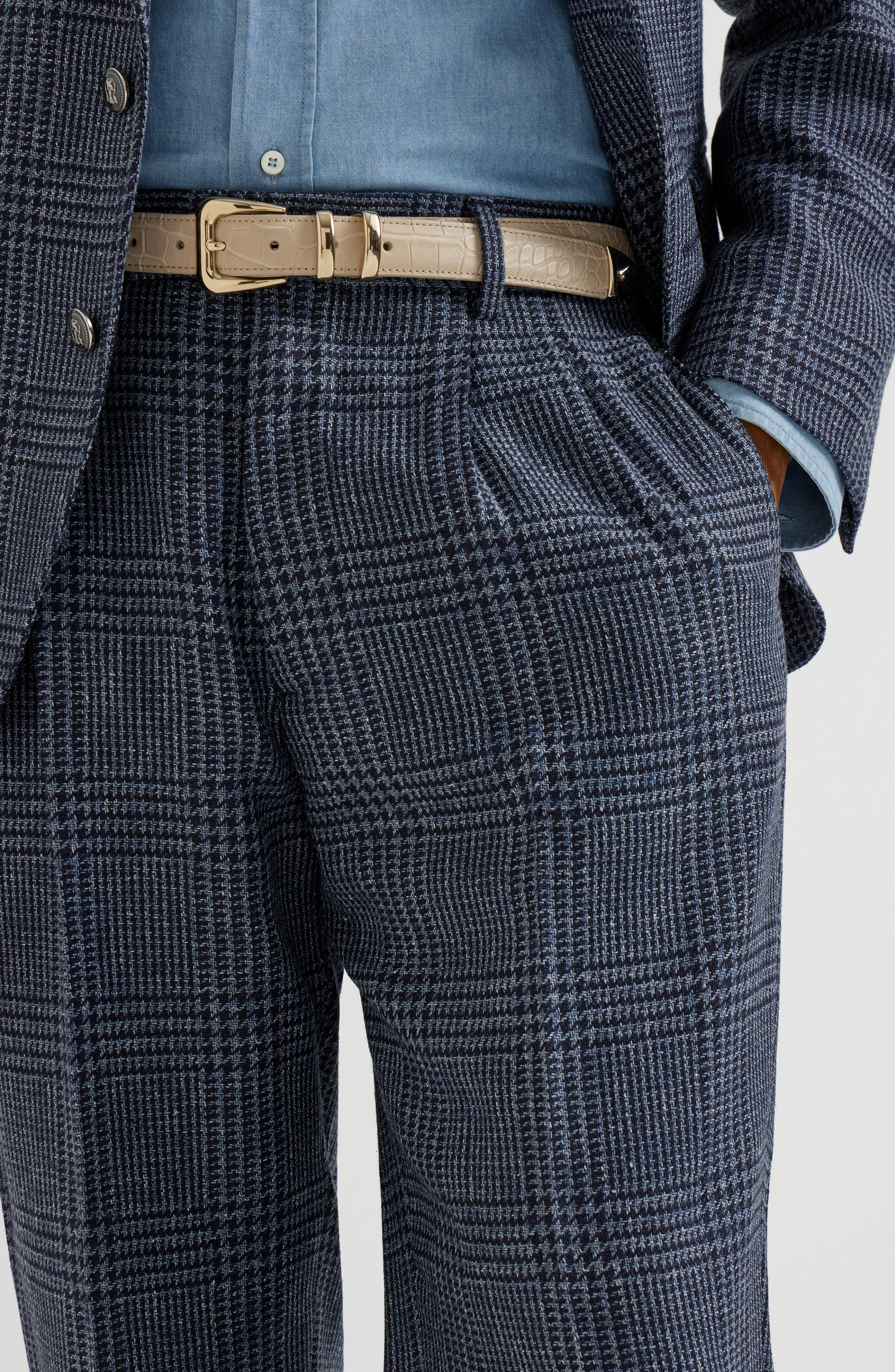 Brunello Cucinelli Leisure fit trousers with double pleats in Denim at Nordstrom - 2