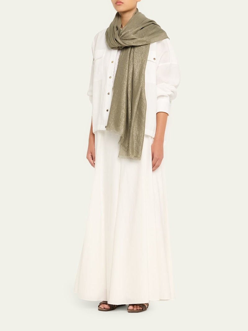 Brunello Cucinelli Sparkling Cashmere & Silk Scarf outlook