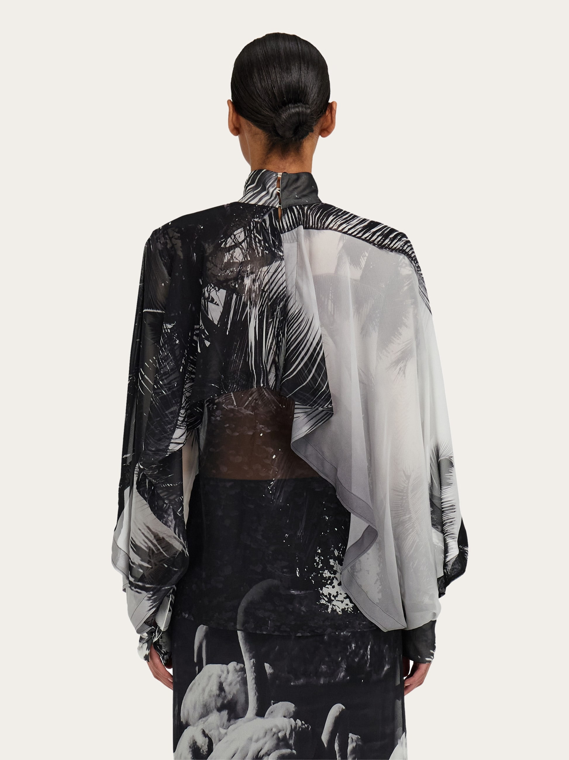 Georgette shirt with Trinidad print - 4