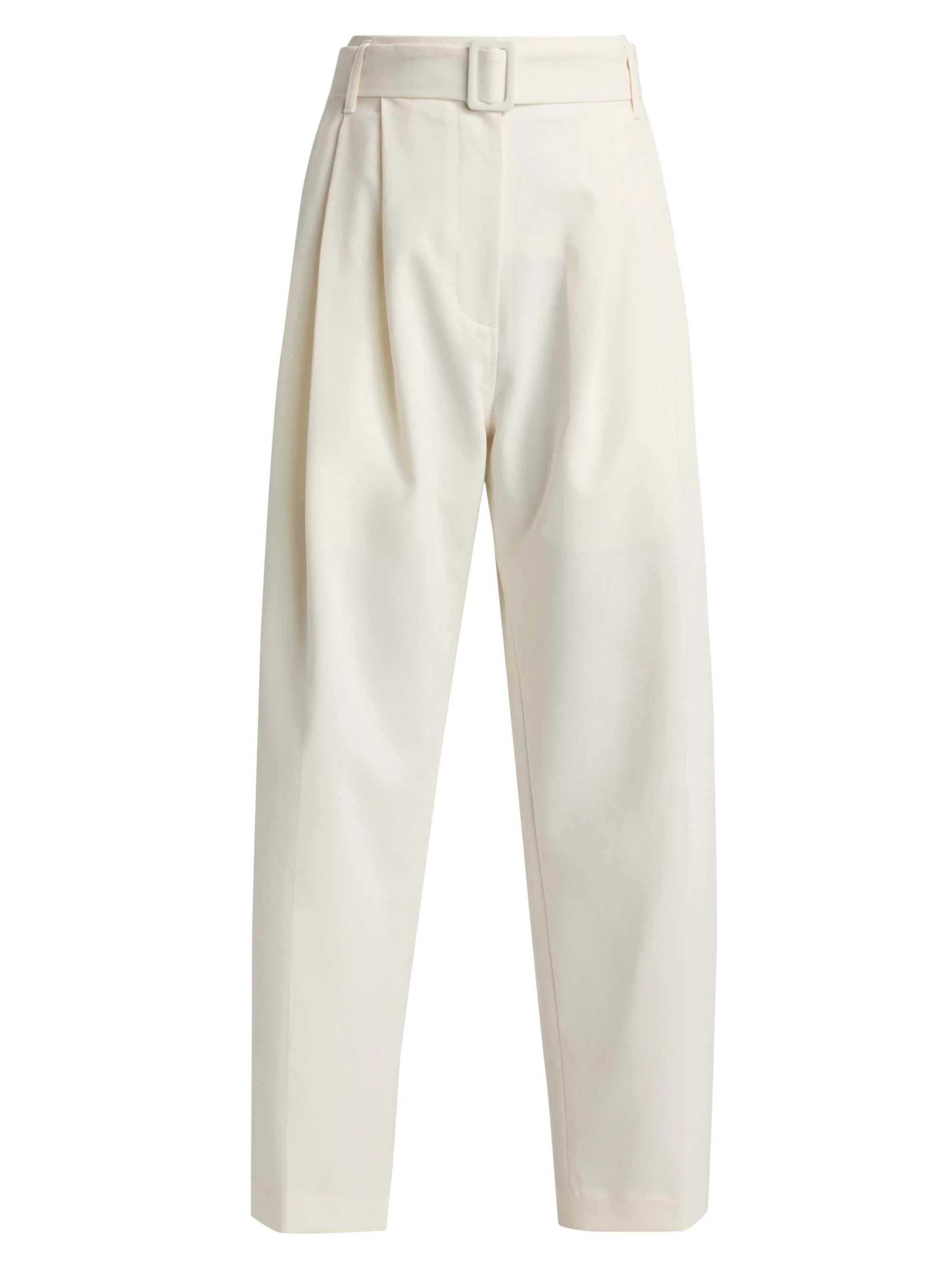 Women's Pleated tton Batwing Pants - Milk - 1