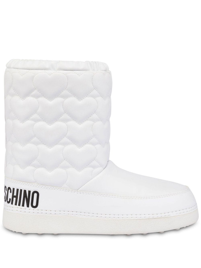 heart-motif quilted boots 1