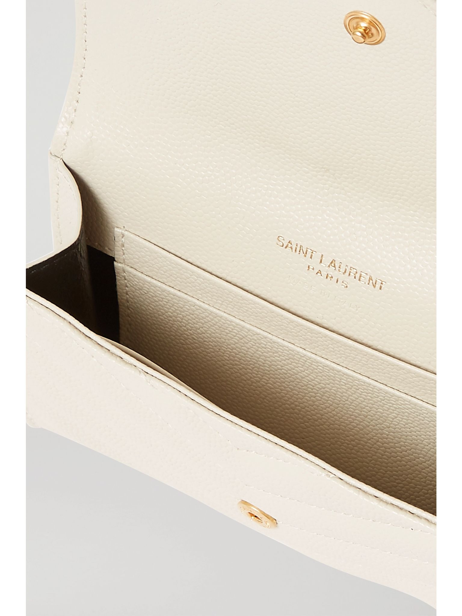 Monogramme Envelope quilted textured-leather wallet Off-white - 5