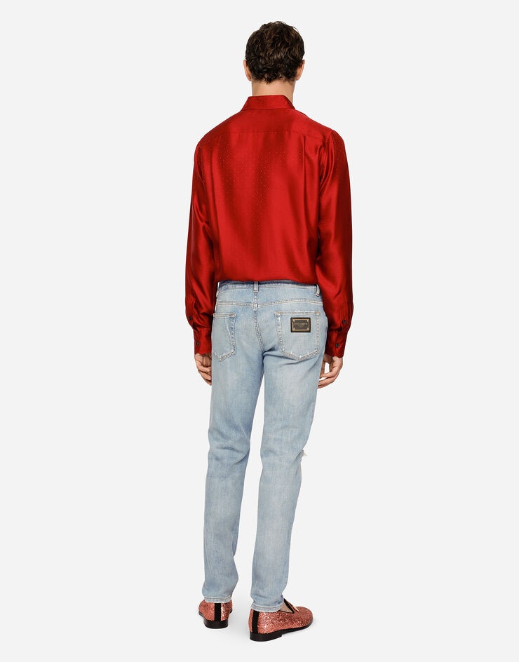 Light blue skinny stretch jeans - 3